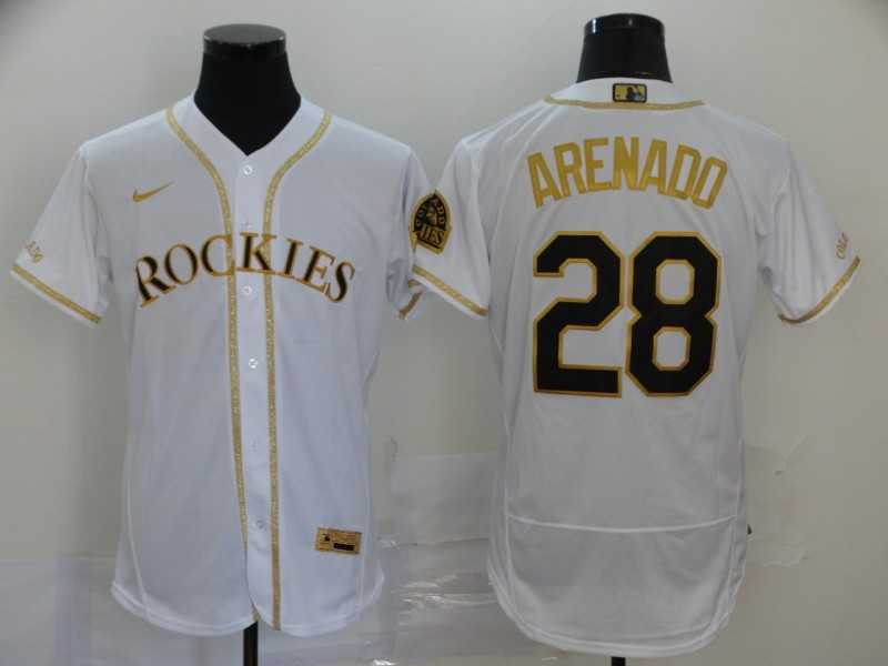 Rockies 28 Nolan Arenado White Gold 2020 Nike Flexbase Jersey,We sell and wholesale Rockies 28 Nolan Arenado White Gold 2020 Nike Flexbase Jersey on line form chian!